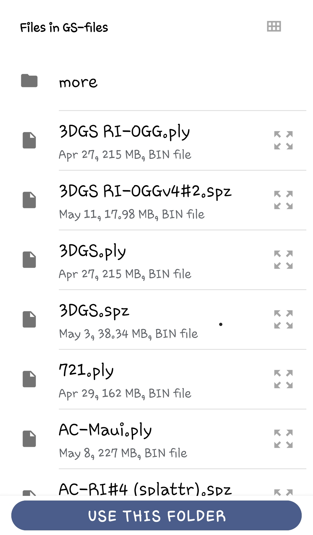 GS Viewer Simple Local Folder List